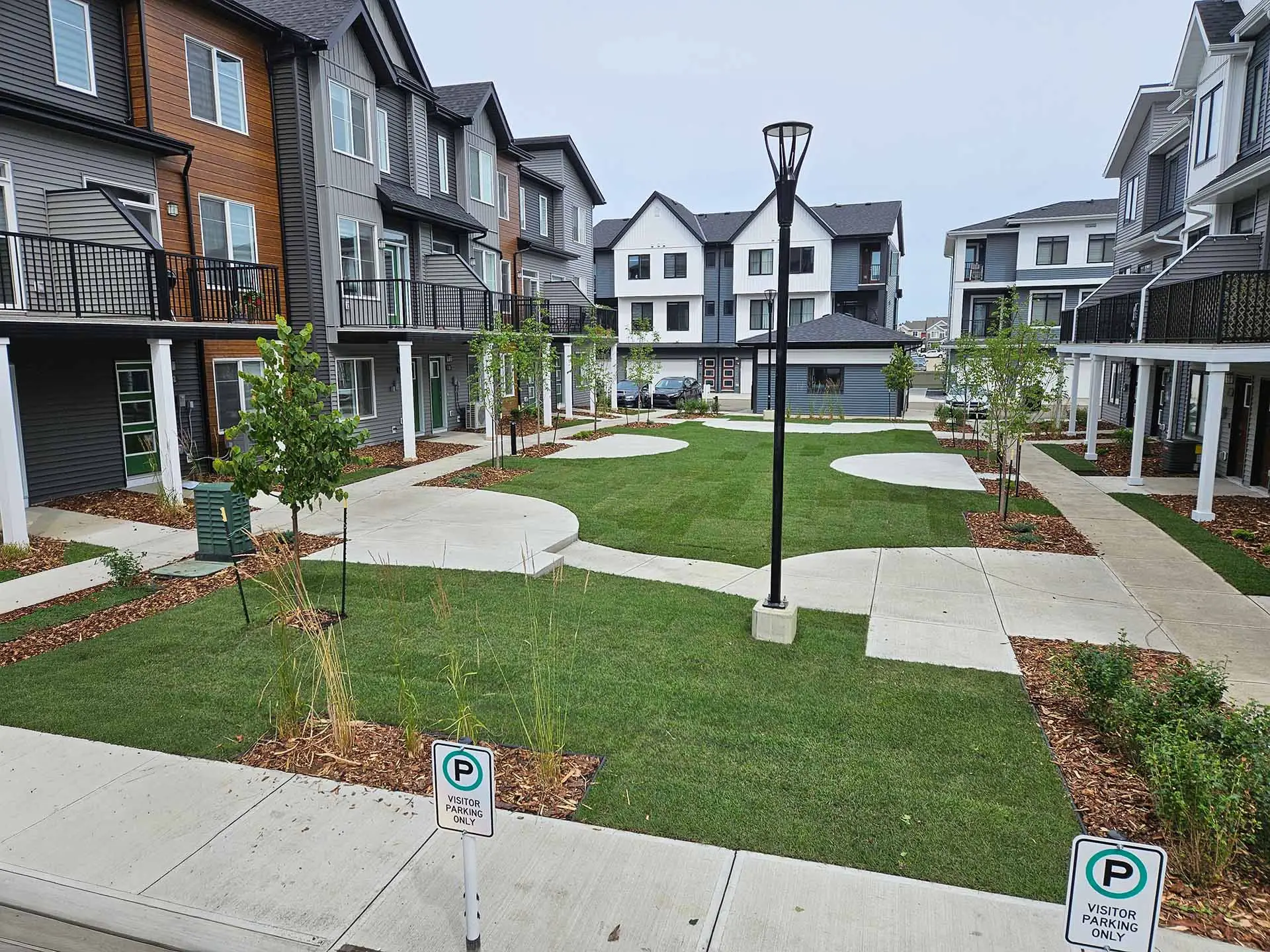 Multi-family common area landscaping project Edmonton