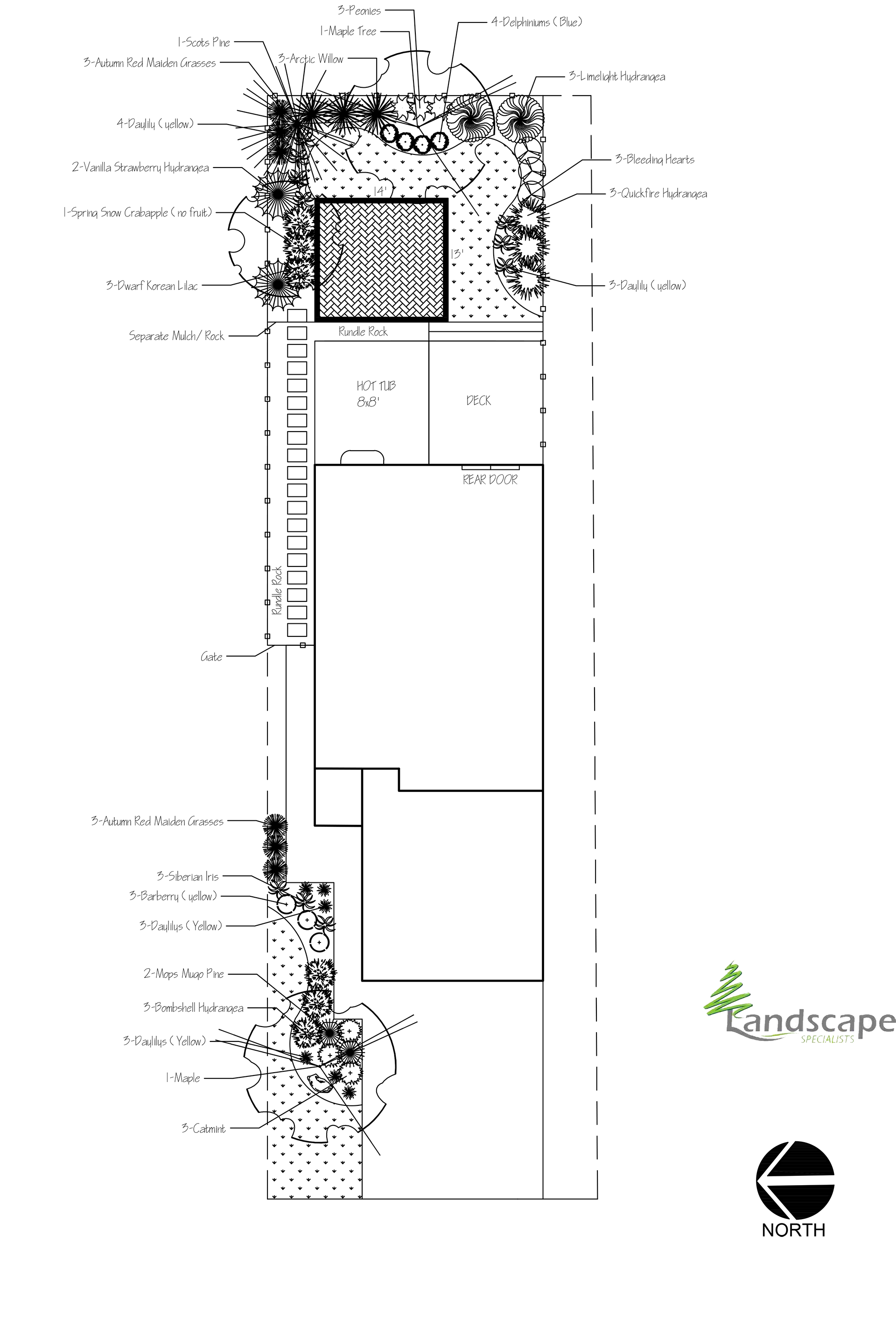 Full custom landscape design plan for an Edmonton property